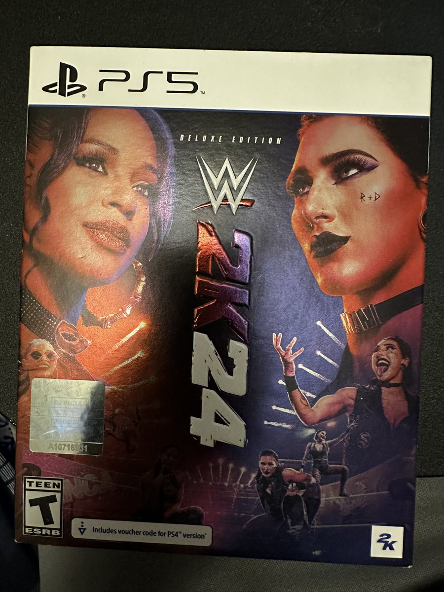 deacon05oc's tweet photo. Shout out to @JustLikeYou_2 for grabbing this for me. I’ve gotten the deluxe edition of WWE 2K for the past couple years except GameStop never ordered it and never got it in so I had to go digital. I really wanted to have the Bianca and Rhea cover. #WWE2K24 https://t.co/fXHxdrb76i