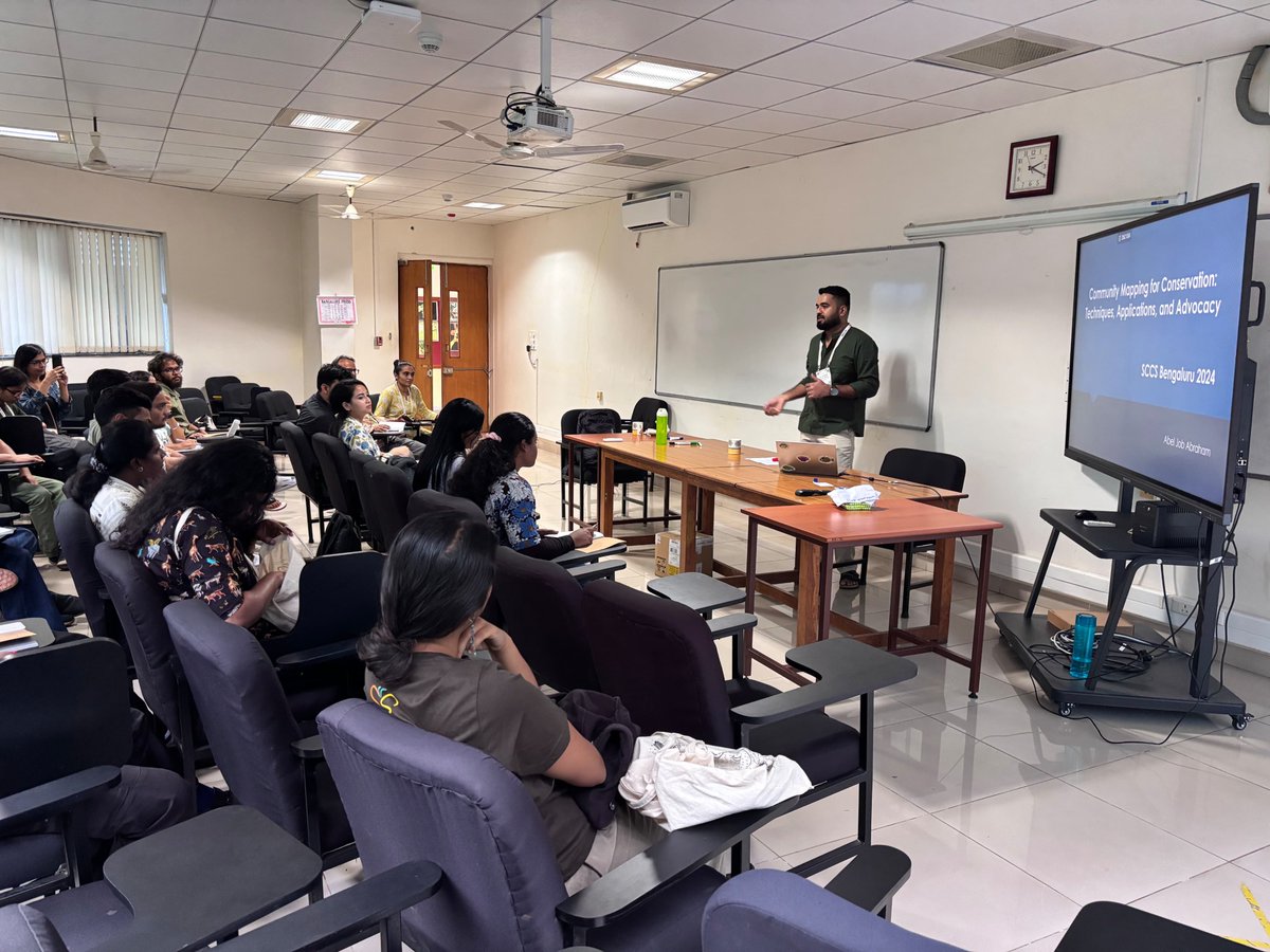 abeljobabraham's tweet photo. A late tweet - Honoured to conduct the Community Mapping for Conservation workshop at #SCCSBengaluru2024!
We explored participatory techniques to document Traditional Ecological Knowledge and advocate for community rights. Thank you to all participants and collaborators! https://t.co/ttIGROVlS4