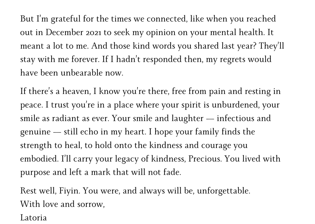 latoria_ria's tweet photo. Rest well, Precious Orji. You were, and always will be, unforgettable. Plus, I’ll carry your legacy of kindness, Precious.
#Day6 #31DaysChallenge #HeartfeltMessages #NewBeginnings #WritingChallenge2024 #DecemberVibes #LaunchJourney #CardsForAllOccasions
#Latoria https://t.co/j85FfnYaCw