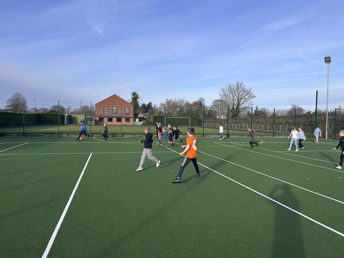 First use of the village MUGA. What a brilliant resource right on our door step! Same time next week!!