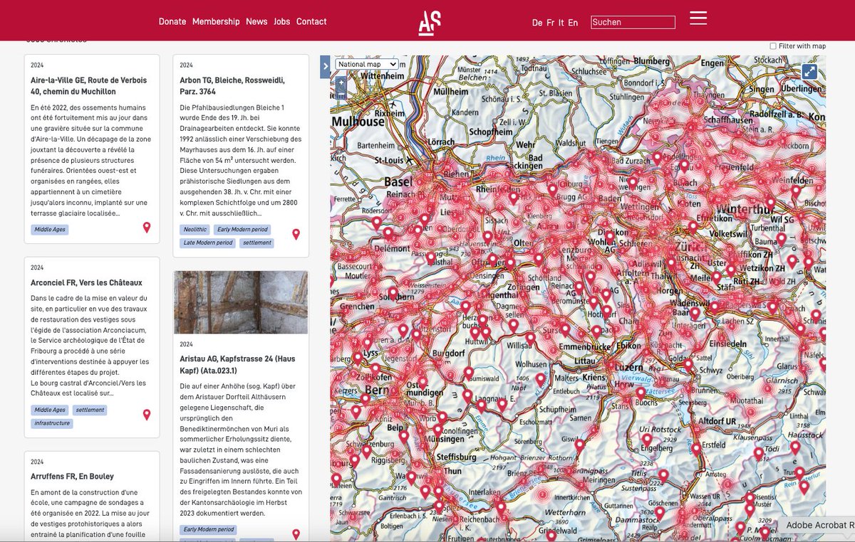 Swiss Archaeology launches its new AS Portal: as-portal.ch. CHRONIQUES online contains the annual finds reports of the 26 cantonal offices for archaeology - these records will also be available in the ARIADNE Portal early 2025. ariadne-research-infrastructure.eu/2024/12/06/swi…