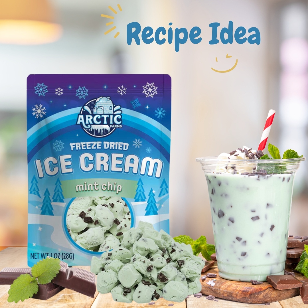 ArcticFarms's tweet photo. Crumble our crunchy Mint Chip Freeze Dried Ice Cream in your desserts for added crunch! Pop em in your mouth and enjoy your snack time! #Recipeidea #Partysnacks #Mintchip https://t.co/8AKsy82ZjH