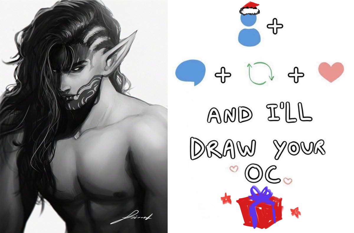 Time for a ✨⭐️Holiday Raffle⭐️✨

Rules are the same: 
❄️follow
❄️like
❄️rtwt

and I'll pick 1-2 OC's to draw!
(sketch example below)💝