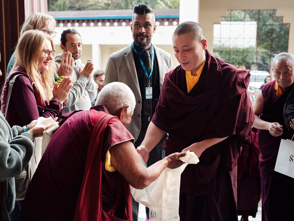 karmapaorg's tweet photo. Many students from East and West have gathered again at the Karmapa International Buddhist Institute (KIBI) this year for the annual Public Meditation Course, which started on the 1st of December, 2024.

Every day, Thaye Dorje, His Holiness the 17th Gyalwa Karmapa, leads the last of the four daily sessions. He generally starts the session by giving a Dharma talk and answering the student’s questions, and then guides a practice of Chenrezig, the meditation aspect embodying enlightened compassion. Karmapa’s sessions are streamed live on this page:https://t.co/62QyxGsTsw

In the morning, Ven. Drubpon Nyigyam Rinpoche from Sharminub Retreat Centre in Kathmandu confers Sojong vows to the participants who wish to engage in this practice. He also gives instructions on the third of the Four Foundational Practices (Ngondro), the Mandala Offering.

Furthermore, Ven. Khenpo Tsering Samdrup gives explanations on Tilopa’s “Ganges Mahamudra”, and Ven. Khenpo Chochok continues his teaching on the “Gyu Lama” (Uttaratantra Shastra), the “Treatise on the Sublime Continuum”.

Please enjoy a selection of pictures from the first few days of the Public Meditation Course.

https://t.co/KgS7hxtzYY