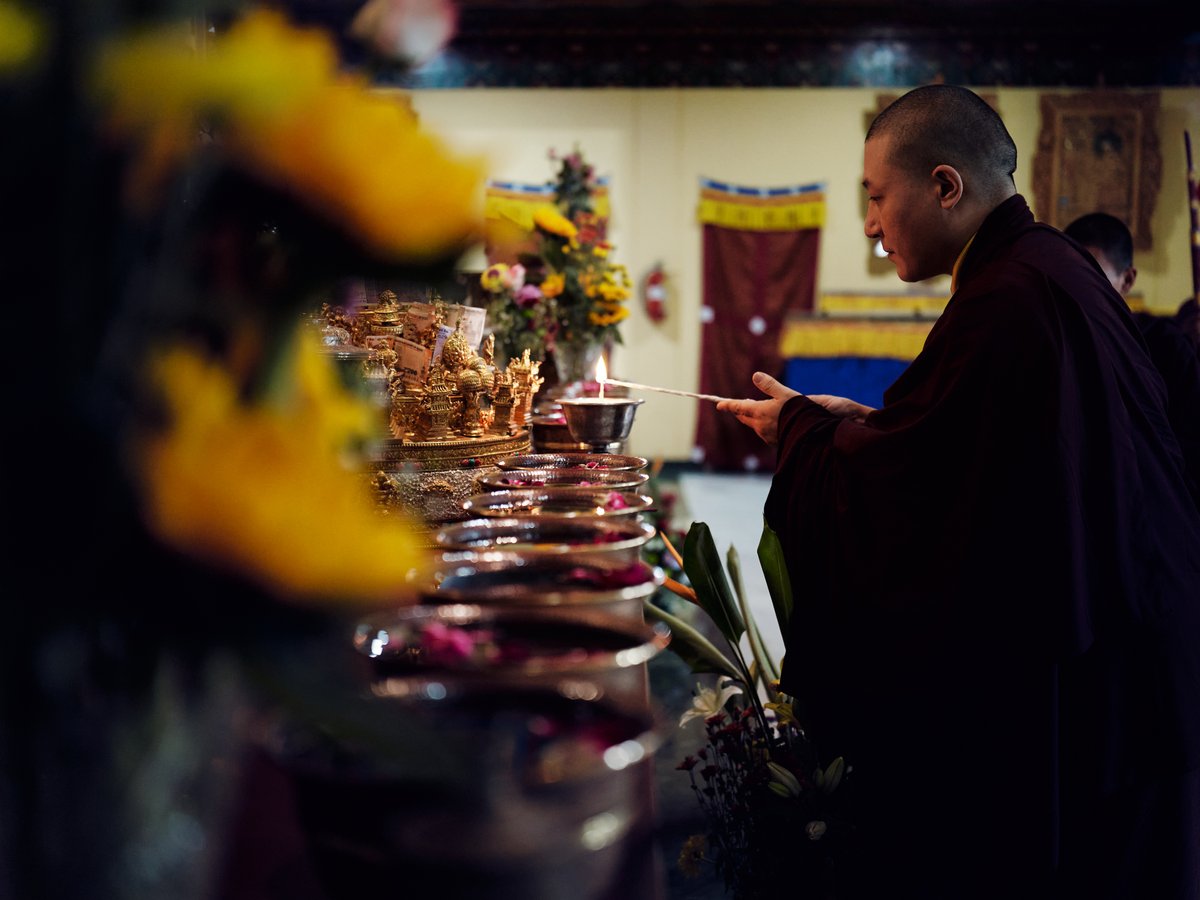 karmapaorg's tweet photo. Many students from East and West have gathered again at the Karmapa International Buddhist Institute (KIBI) this year for the annual Public Meditation Course, which started on the 1st of December, 2024.

Every day, Thaye Dorje, His Holiness the 17th Gyalwa Karmapa, leads the last of the four daily sessions. He generally starts the session by giving a Dharma talk and answering the student’s questions, and then guides a practice of Chenrezig, the meditation aspect embodying enlightened compassion. Karmapa’s sessions are streamed live on this page:https://t.co/62QyxGsTsw

In the morning, Ven. Drubpon Nyigyam Rinpoche from Sharminub Retreat Centre in Kathmandu confers Sojong vows to the participants who wish to engage in this practice. He also gives instructions on the third of the Four Foundational Practices (Ngondro), the Mandala Offering.

Furthermore, Ven. Khenpo Tsering Samdrup gives explanations on Tilopa’s “Ganges Mahamudra”, and Ven. Khenpo Chochok continues his teaching on the “Gyu Lama” (Uttaratantra Shastra), the “Treatise on the Sublime Continuum”.

Please enjoy a selection of pictures from the first few days of the Public Meditation Course.

https://t.co/KgS7hxtzYY