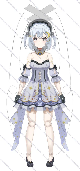 これは、僕の作業仲間以外一切知らないひそかに描いてたlive2dモデル。時間取れれば来月モデリングして販売予定です。#Live2DWIP 