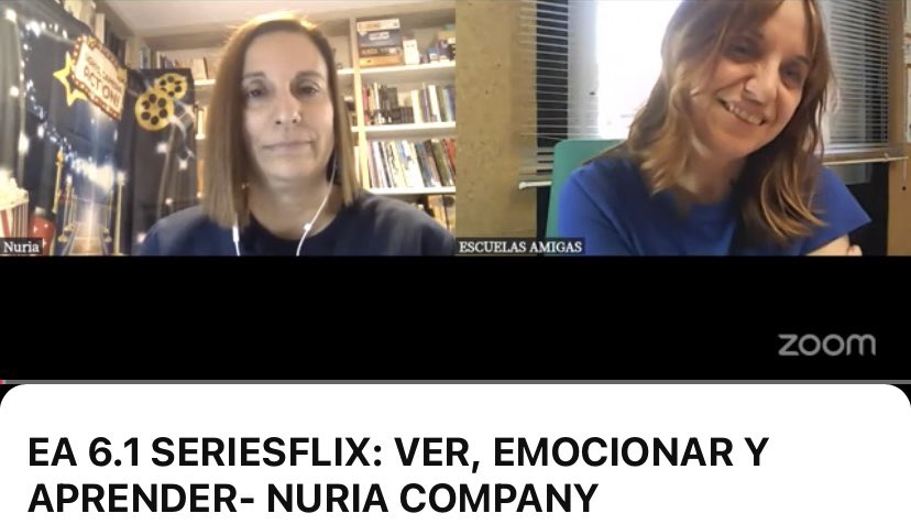 Nurieta05's tweet photo. Ayer tuve la suerte de poder inagurar la 5️⃣ tempora de #Proyectando en @en_escuelas 🅰️mig🅰️s
 ¡Mil gracias a @leaesasin y @carolinasaeber por confiar en mí! Podéis ver el vídeo aquí https://t.co/Qye7TEV8r1 y descargar la presentación al final del vídeo. 🍿🎬 https://t.co/DgZELfRc6k