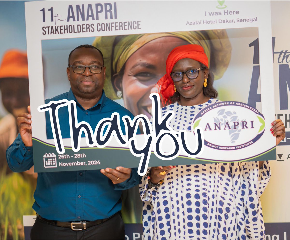 ANAPRI_info's tweet photo. We sincerely thank everyone who made the 11th ANAPRI Stakeholder Conference, held from 26 -28 November 2024 in Dakar, Senegal, a success. Read more via https://t.co/vMVCHgrOBo 

#ANAPRIConference2024 #FoodSystemsTransformation #PolicyToPractice #SustainableAgriculture #Africa https://t.co/1GdUx8h0Q4