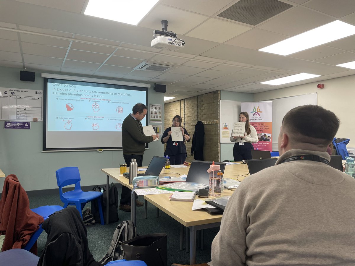 Rosenshine in action with our <a href="/_TPLT_/">The Priory Learning Trust</a> secondary trainee  teachers <a href="/MrGMorrison/">Gregg Morrison</a> <a href="/5CountiesSCITT/">Five Counties SCITT</a>