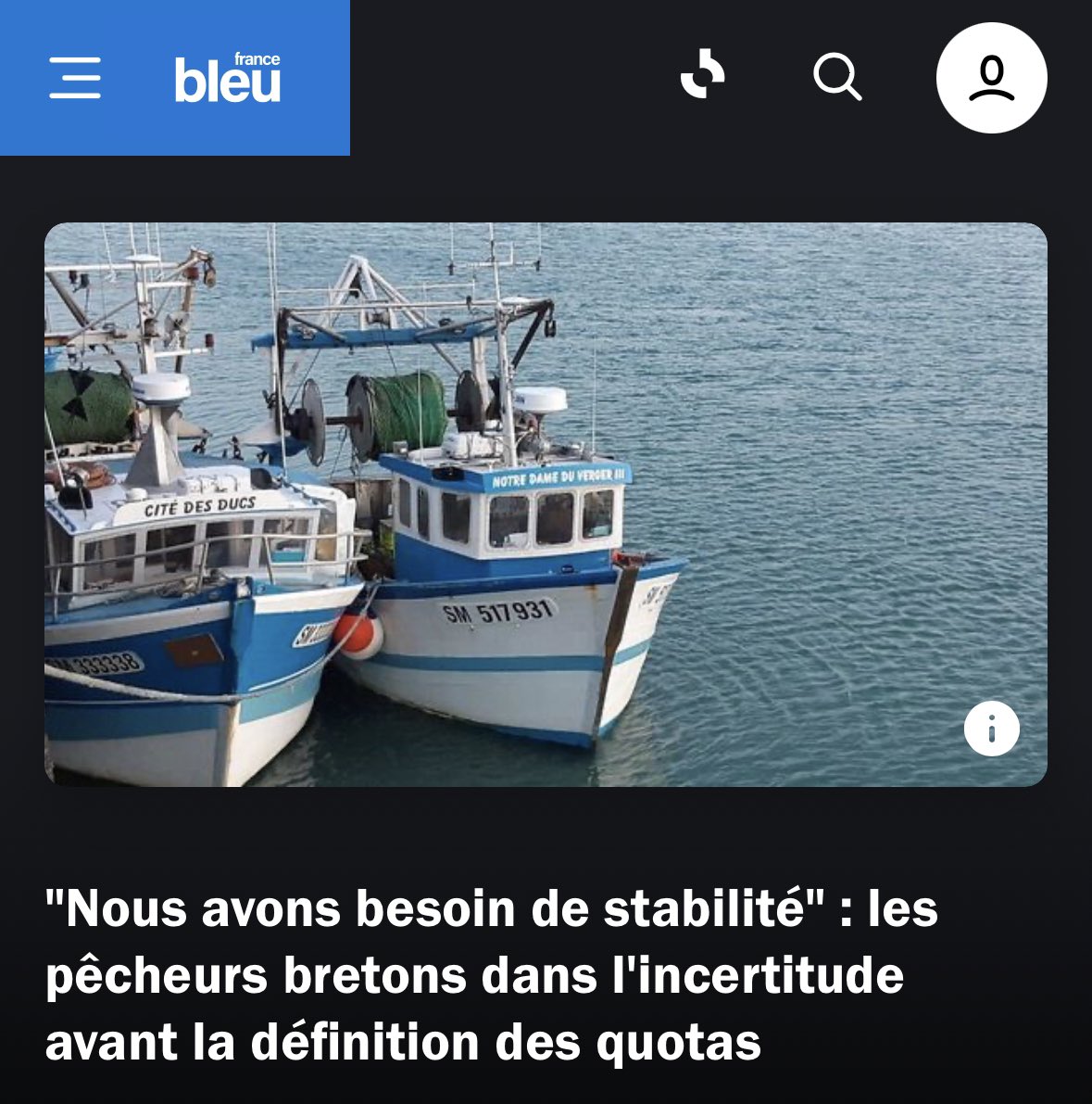 🎙️ Avant le Conseil #AgriFish, Yves Foëzon, directeur de l'OP Les Pêcheurs de #Bretagne, intervient sur @Francebleubzh

👁️‍🗨️ “Nous avons besoin de quotas justes et stables, afin que l’ensemble de la filière puisse travailler sereinement.”

radiofrance.fr/francebleu/pod…