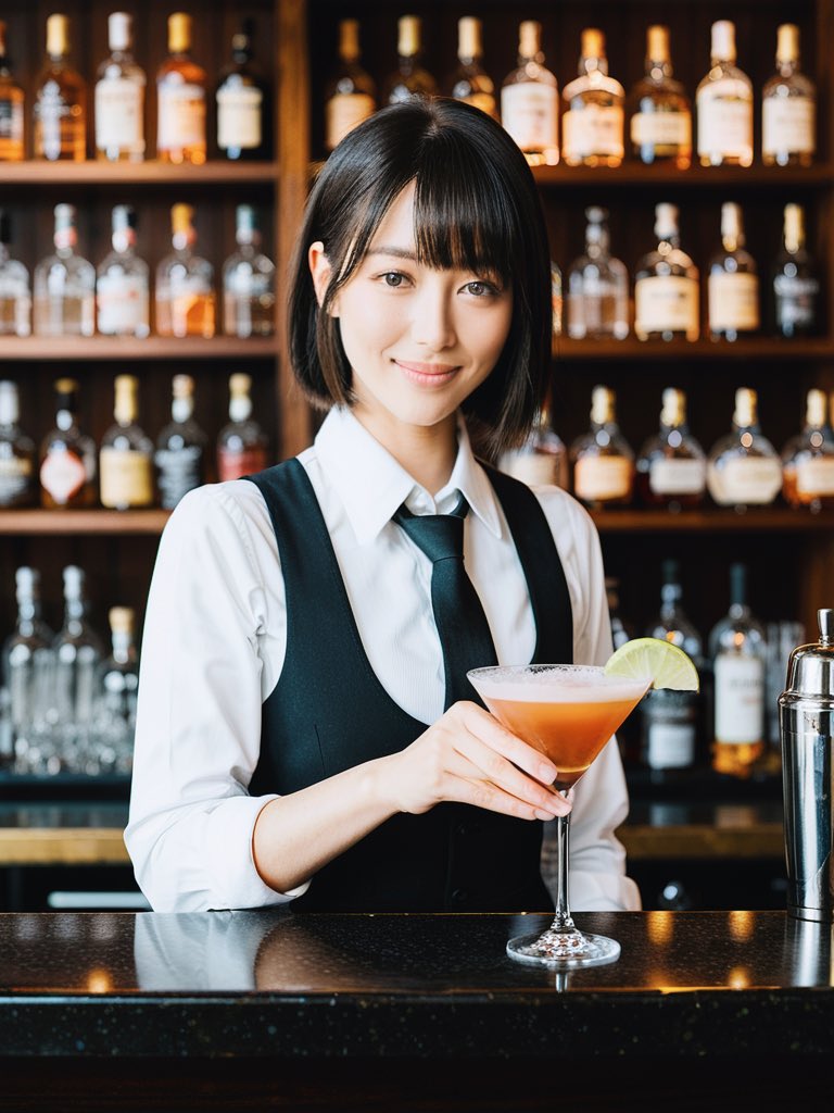 峰ファジ子®︎流.カクテル作成マインド。
◯今この瞬間にのみに意識を置く。
◯マインドフルネス(意識は感覚のみ)
◯シェーカー(材料.氷.空気)の感覚と身体の感覚を一致(シェーカーを身体の一部とする)
◯温度感.音.振動等を感じシェークする。
◯ポイントはリラックスマインド。
◯自然な笑顔の接客。