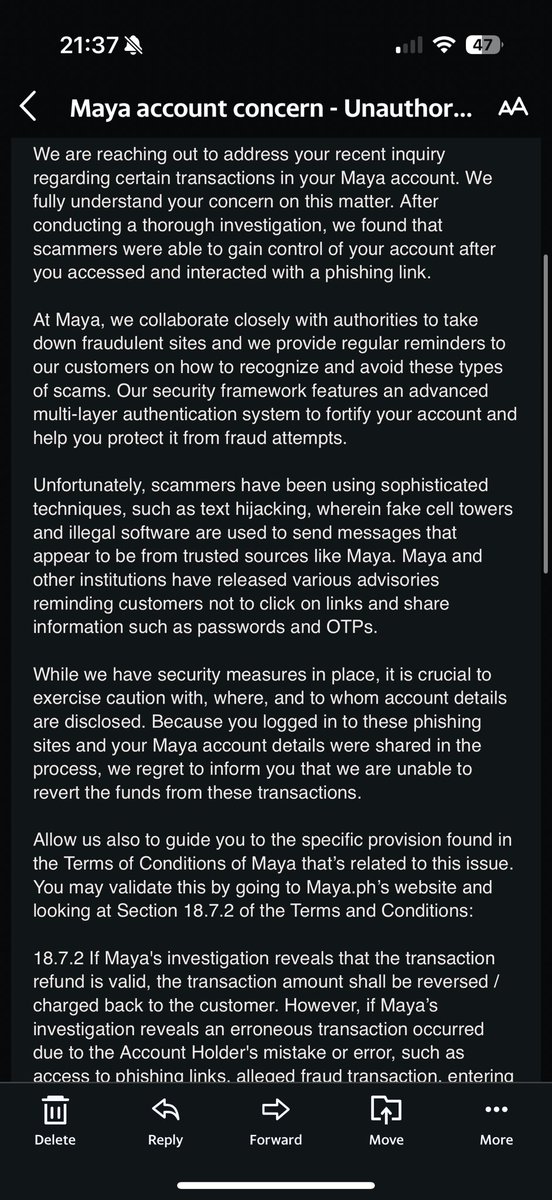 taradiddles's tweet photo. @mayaofficialph is the worst digital bank there is. Your system and security are the ones that’s f**ked up pero wala kayong liability. Parang client blaming pa. Parang alam na alam nyo na flawed ang system nyo to put up such clause sa T&amp;C nyo *slow clap*. https://t.co/hnekLC4C6v