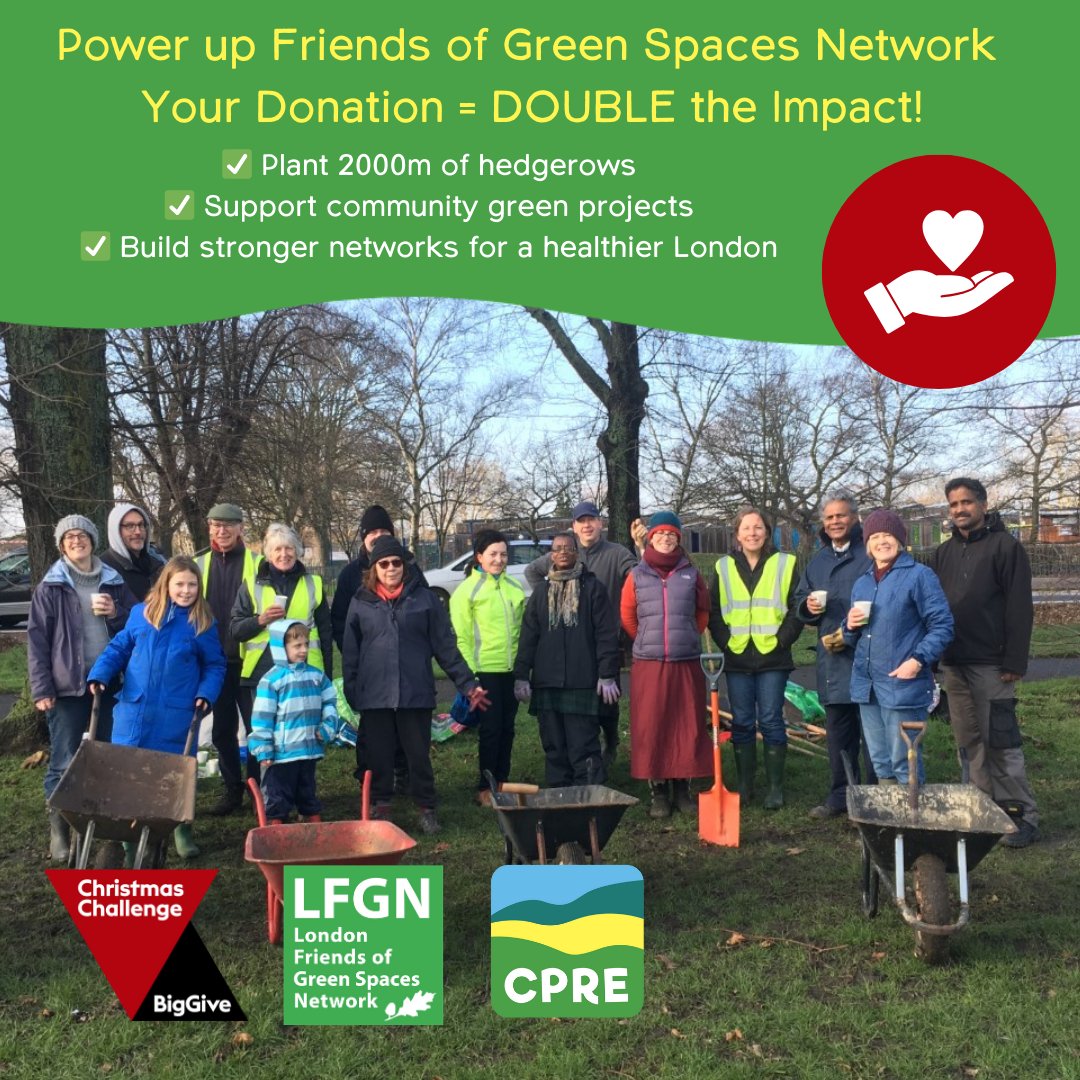 I've been at CPRE London nearly 10 yrs! ..working for a greener &amp; healthier London. We have match funding for our Xmas appeal - we urgently need to secure £12,500 in donations to release the potential match funding in full. Please donate! donate.biggive.org/campaign/a0569…