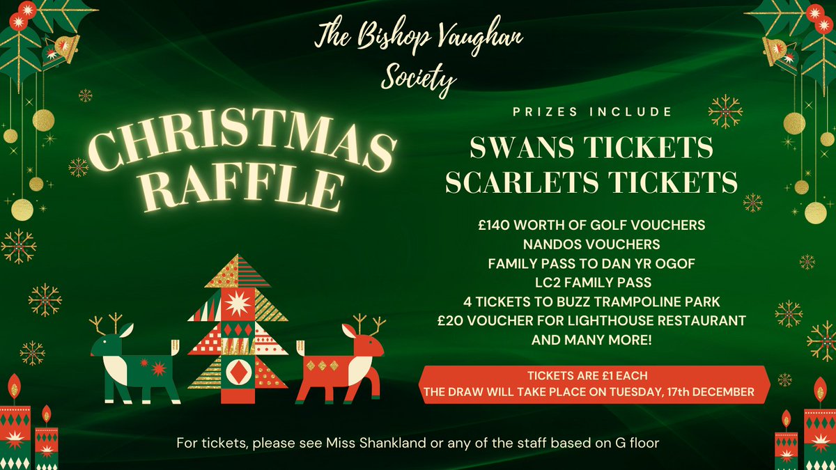 The last two weeks of term are going to be very busy! 

Tickets for the Christmas Concert with the <a href="/Phoenix_Choir/">The Phoenix Choir of Wales</a> are still available from bit.ly/ticketsourcebv!  

We hope to see as many of the Bishop Vaughan community as possible!