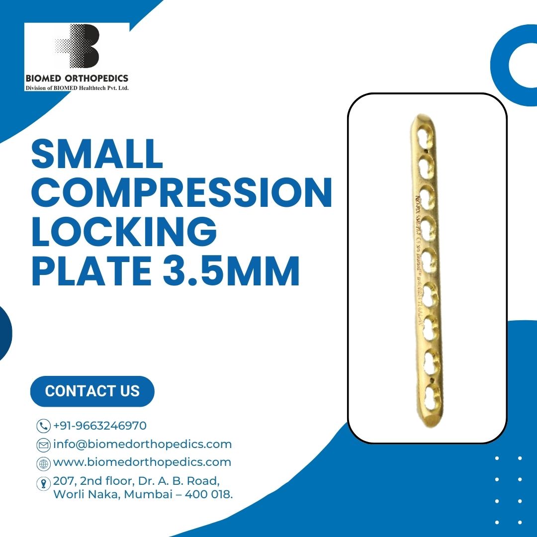 BiomedOrtho01's tweet image. The Small Compression Locking Plate 3.5 mm, made from titanium, ensures precise and stable bone fixation. With options ranging from 4 to 12 holes.

Contact us for more details!

#TitaniumImplants #CompressionPlate #BoneFixation