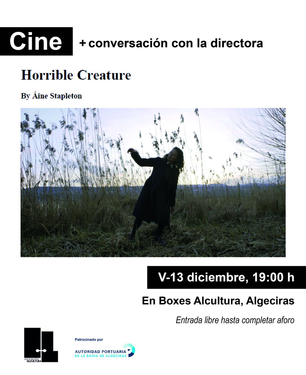Looking forward to screening Horrible Creature (65 mins), based on Lucia Joyce, on Friday, Dec 13th, 7pm, at Alcultura, Spain. 

Followed by a discussion. The film is in English with Spanish subtitles. 🇪🇸

Horrible Creature is funded by <a href="/artscouncil_ie/">The Arts Council / An Chomhairle Ealaíon</a>.
