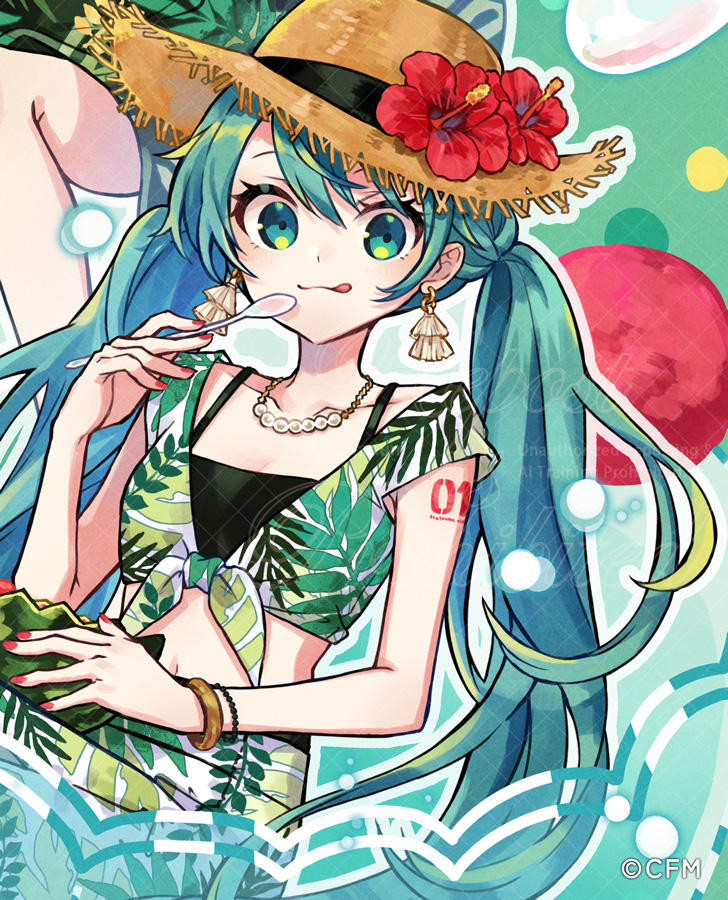 初音ミク「「初音ミク 2025年カレンダー」7月のイラストを担当させていただきました!!よ」|ばずのイラスト