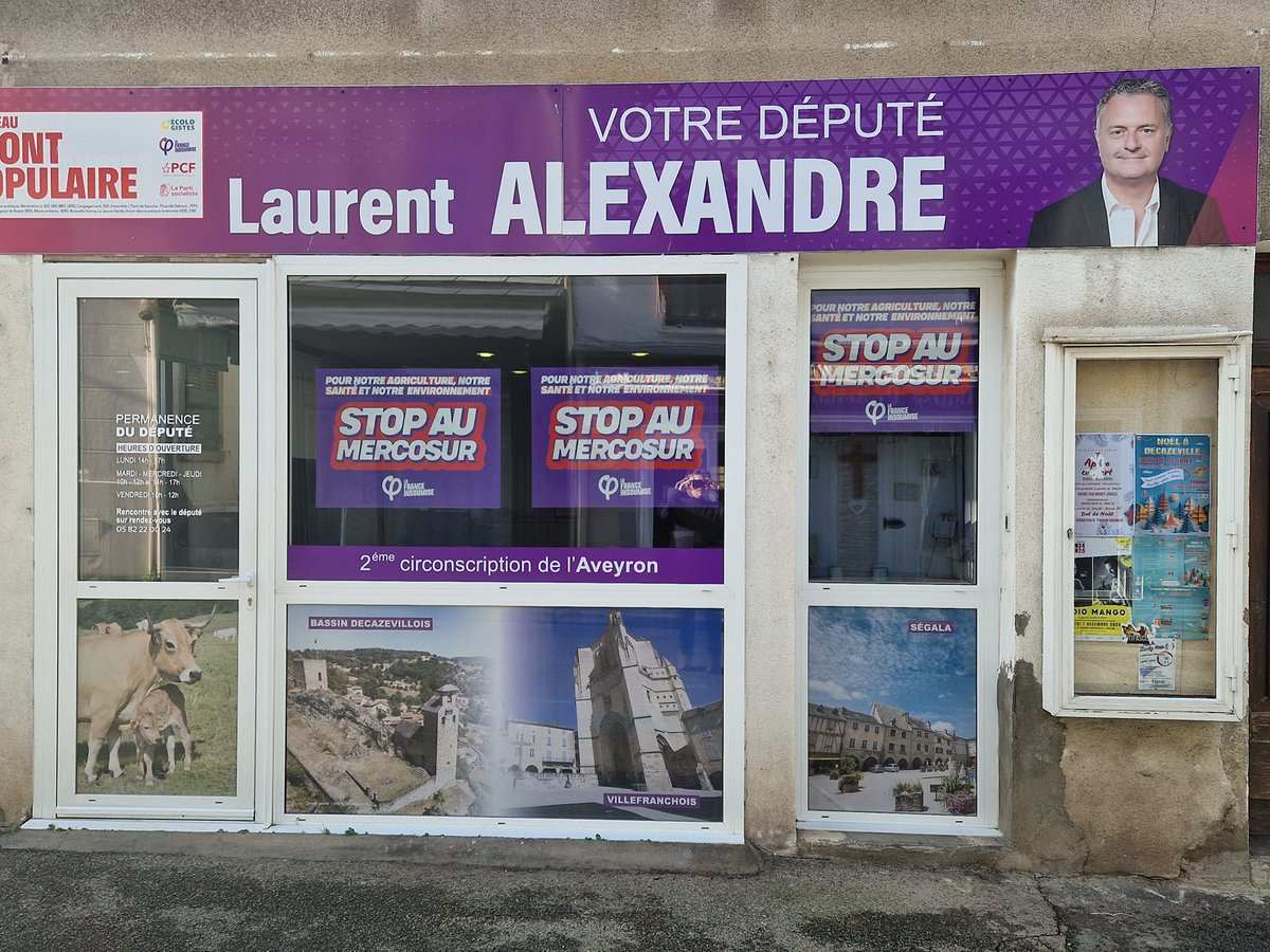 LauAlexandre12's tweet photo. 🔴⚡️ L'accord UE - #Mercosur vient d'être signé. C'est un échec irresponsable de #Macron !

En validant le mandat de négociation en 2019 sans jamais agir pour le suspendre, Macron est le complice de la mise à mort de l'agriculture européenne.

La bataille commence contre sa ratification.
Voici le communiqué de mon groupe parlementaire ⤵️