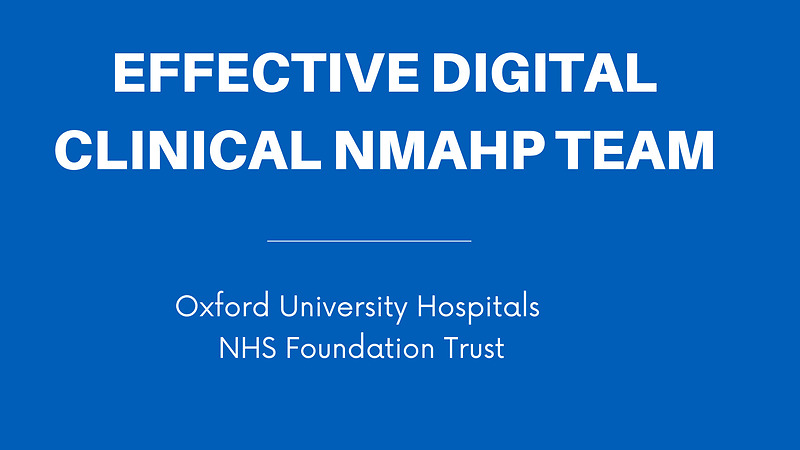 CNIO case studies highlight the work of digital nurses &amp; midwives across the country.

This outlines how Oxford University Hospitals have built up a strong digital nurse, midwife, AHP team to facilitate the adoption of digital technology:
future.nhs.uk/DigitalNursesN…