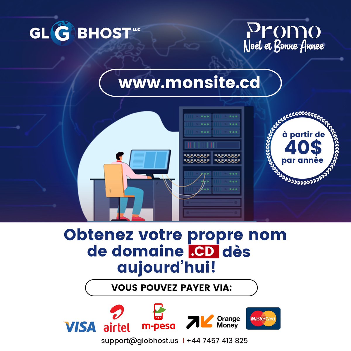 globhost's tweet photo. Créez une présence en ligne professionnelle avec votre domaine .CD dès maintenant !

https://t.co/IuCNvMXmHN https://t.co/aomQA6Qp4T