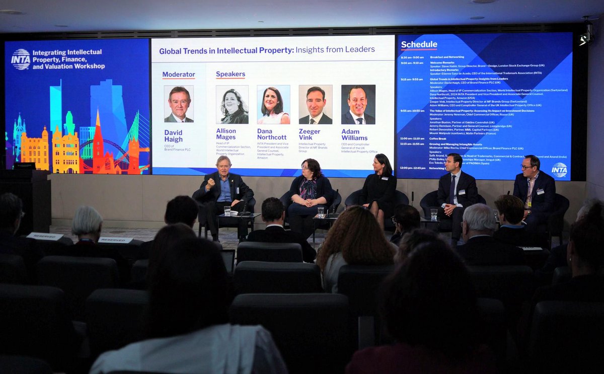 🎤 Just wrapped up an insightful panel discussion at LSEG for INTA. We discussed the evolving landscape of intellectual property (IP) and its role in driving business growth.

From brand recognition to commercialisation, it's clear that IP is a powerful tool.