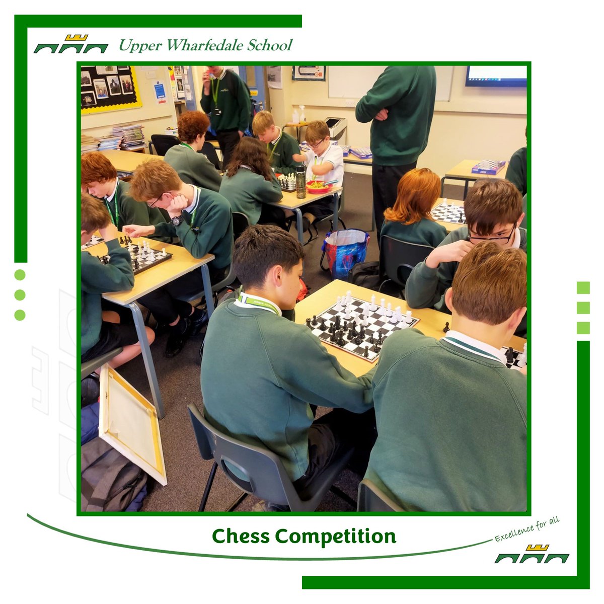 The first House team chess competition has reached its climatic final stage. Teams of four students have represented their houses and battled it out over the last few Mondays in lunchtime Chess Club. Official rules have been followed and referees employed to ensure fair play.