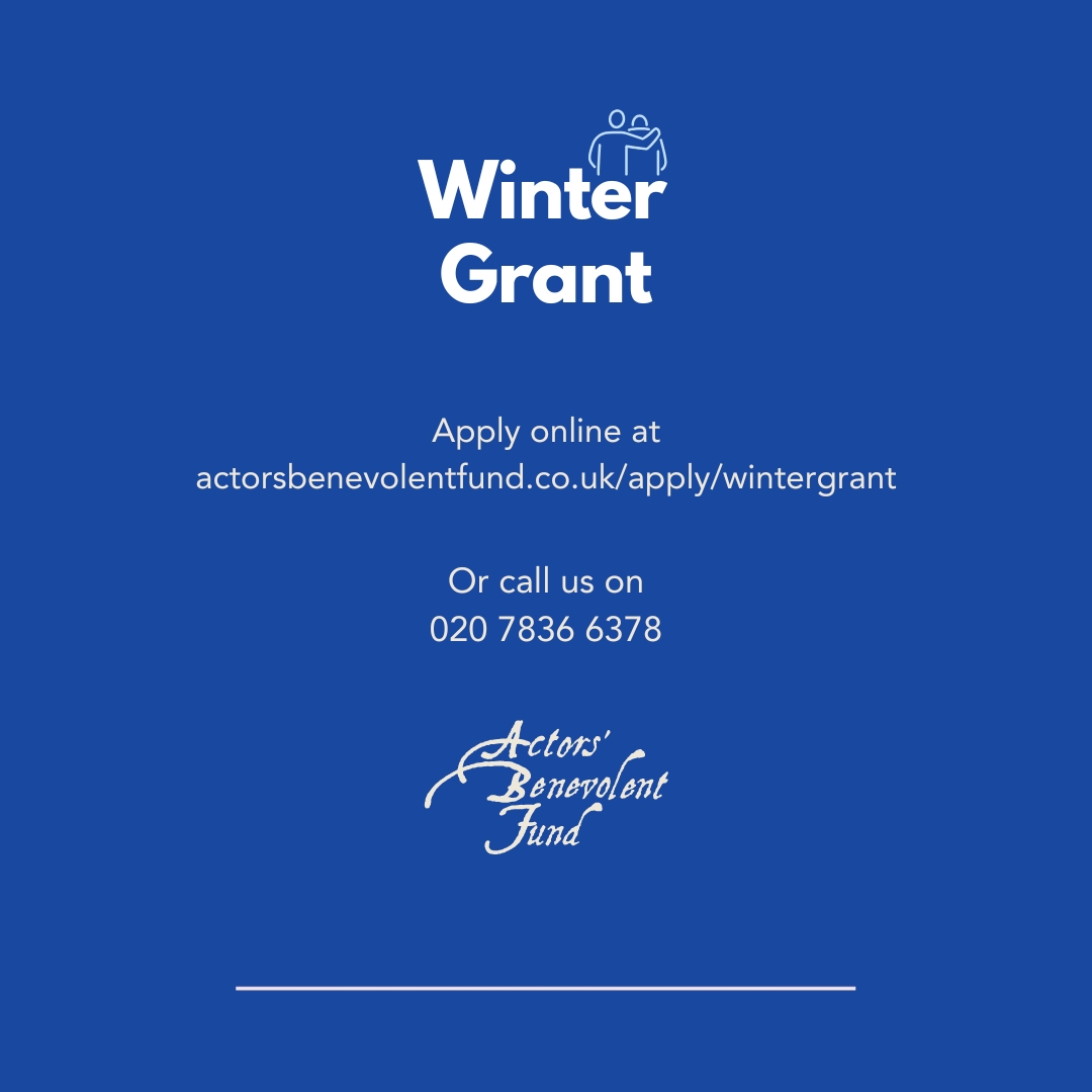 ABF UK knows how tough financial pressures can be for actors &amp; stage managers—especially around this time of year. That’s why they’ve introduced a 'Winter Grant' programme to provide quick, one-time financial support to help 💙 Learn more: bit.ly/41nnbuC