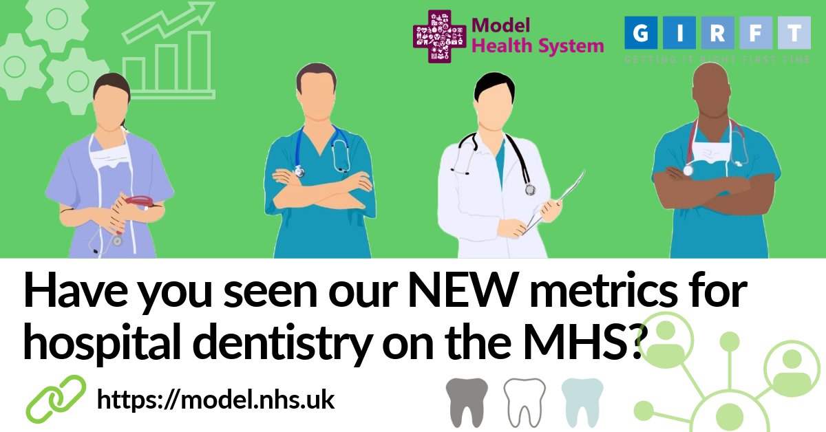 Getting It Right First Time (GIRFT) (@nhsgirft) on Twitter photo Three good reasons to log in to the NEW hospital dentistry compartment on <a href="/ModelNHS/">Model Health System</a>
1⃣170+ metrics covering oral surgery, orthodontics, restorative & paediatric dentistry
2⃣Data at site, provider & system level
3⃣Gauge performance & target improvements
🔗bit.ly/49k3LZu Three good reasons to log in to the NEW hospital dentistry compartment on <a href="/ModelNHS/">Model Health System</a>
1⃣170+ metrics covering oral surgery, orthodontics, restorative & paediatric dentistry
2⃣Data at site, provider & system level
3⃣Gauge performance & target improvements
🔗bit.ly/49k3LZu