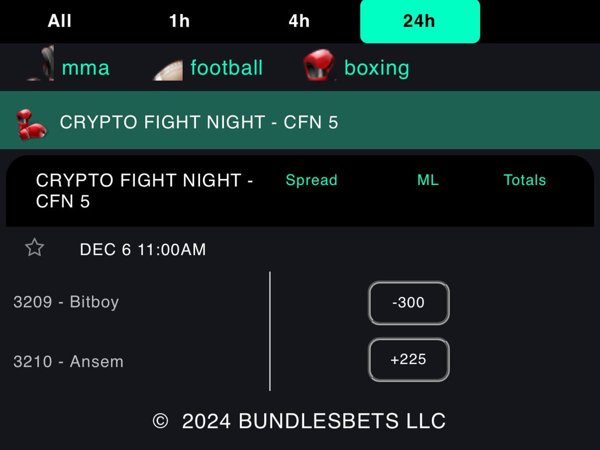 LordTLab's tweet photo. 🥊 Ready for the ultimate showdown? Crypto Fight Night 5 is here! Witness Bitboy vs. Ansem in a clash of titans. 💥

Sign up at https://t.co/JQ5pRUAOHw, place your bets, and join the action! 🚀

   💠 Deposit with top crypto tokens
   💠 💰 WIN 💰
   💠 Withdraw back to crypto wallet

$BUND on #Polygon 

#Crypto #FightNight #BitboyVsAnsem #BetWithCrypto

@BenArmstrongsX @blknoiz06