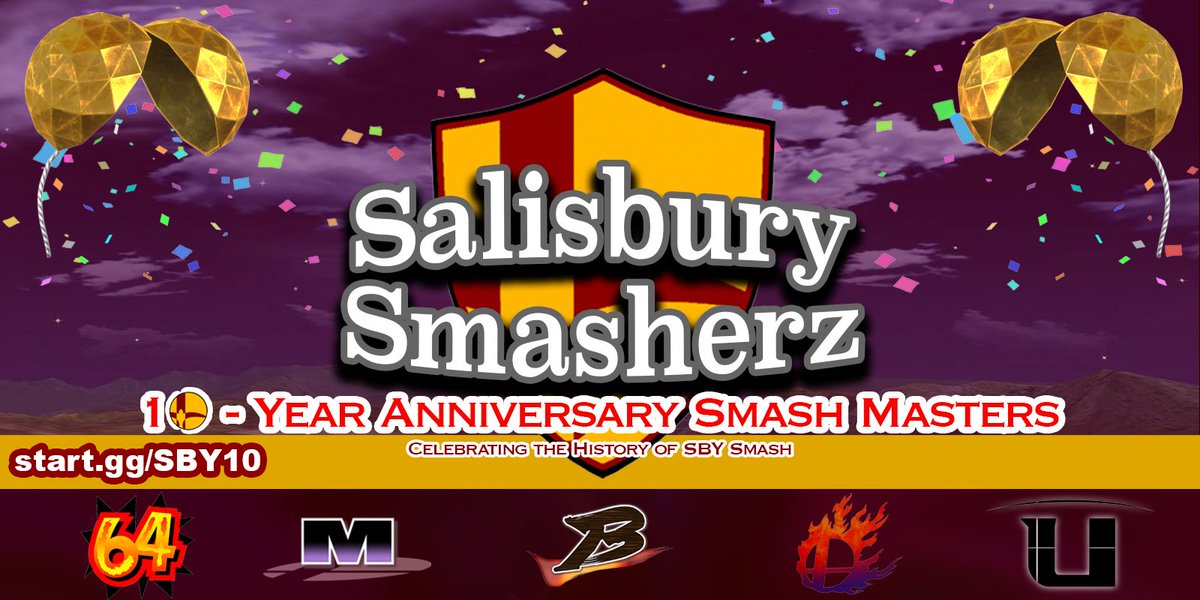 SMASH EVENTS (@smasheventsgg) on Twitter photo HAPPENING TODAY (Friday)
SALISBURY SMASHERZ 10-YEAR ANNIVERSARY - SMASH MASTERS
Salisbury, MD
start.gg/salisbury-smas…
ULTIMATE featuring BacoN (<a href="/DrBacoNssbu/">PHNM | BacoN</a>), KBean (@KBeanBowser), LostVayne (<a href="/LostVayne_4L/">LostVayne 𝕸𝖔𝖗𝖕𝖍𝖎𝖈🌌</a>), elshudo (<a href="/Elshudo/">Elshudo</a>), Treasvon69, n0pe (<a href="/n0peSSB/">n0pe</a>), Sinister Sage, HAPPENING TODAY (Friday)
SALISBURY SMASHERZ 10-YEAR ANNIVERSARY - SMASH MASTERS
Salisbury, MD
start.gg/salisbury-smas…
ULTIMATE featuring BacoN (<a href="/DrBacoNssbu/">PHNM | BacoN</a>), KBean (@KBeanBowser), LostVayne (<a href="/LostVayne_4L/">LostVayne 𝕸𝖔𝖗𝖕𝖍𝖎𝖈🌌</a>), elshudo (<a href="/Elshudo/">Elshudo</a>), Treasvon69, n0pe (<a href="/n0peSSB/">n0pe</a>), Sinister Sage,