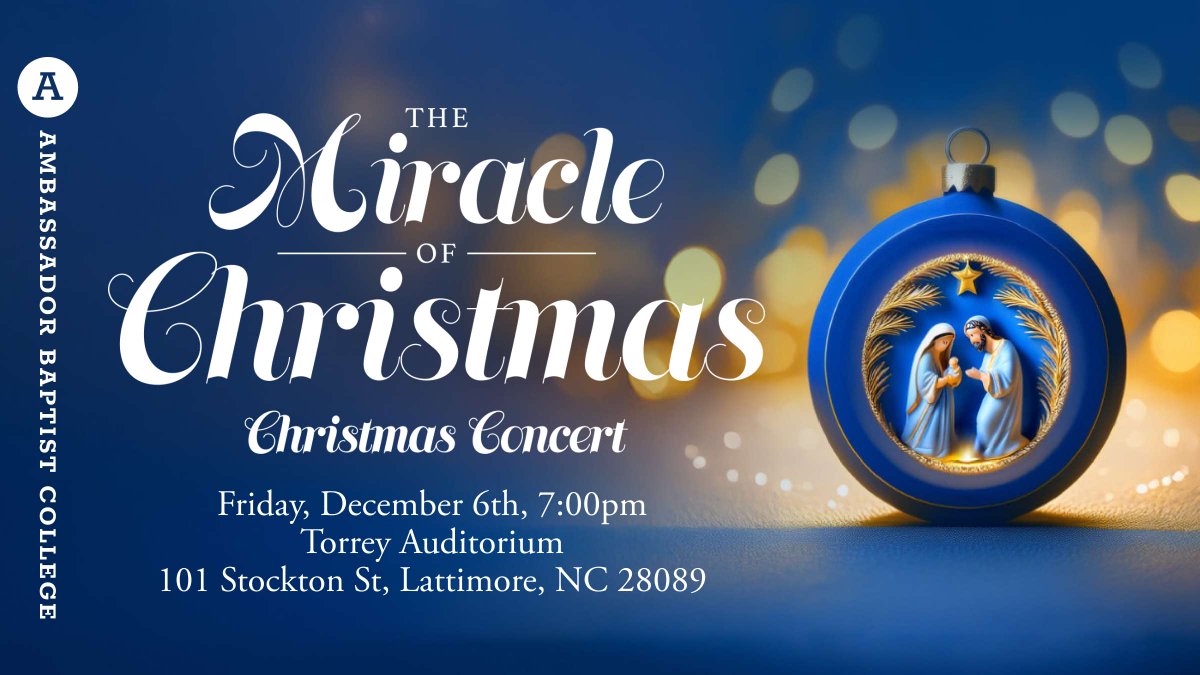Tonight is the night! Join us for a wonderful evening of Christmas music at ambassadors.edu.