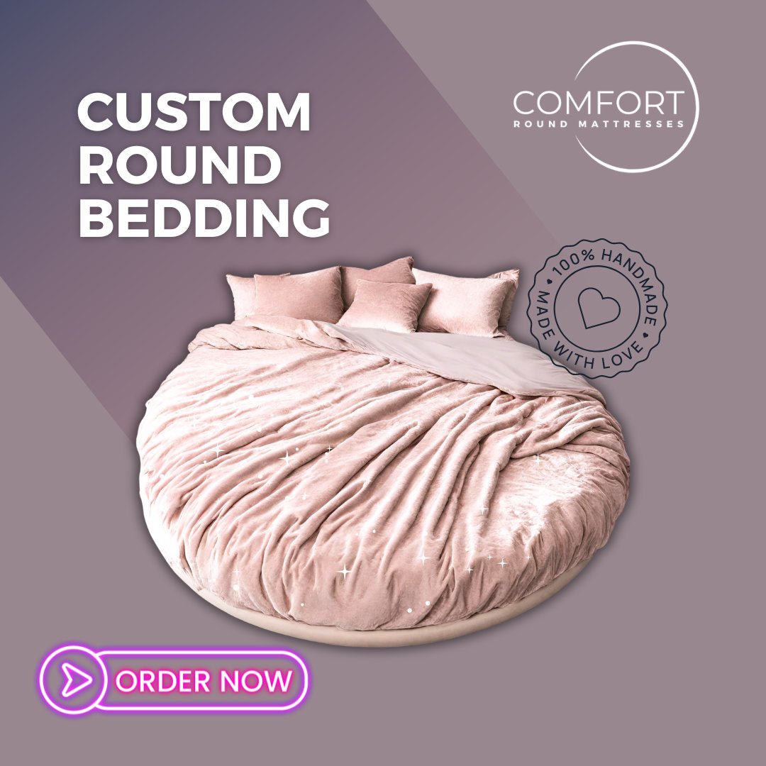 ComfortRound's tweet photo. Unveiling our Product Friday Feature: Custom Round Bedding! ✨ Elevate your sleep sanctuary with our tailored Custom Round Bedding, crafted to your specifications for the ultimate comfort and style. #ProductFriday #CustomBedding #ComfortRoundMattresses https://t.co/IyrMpoIN1h