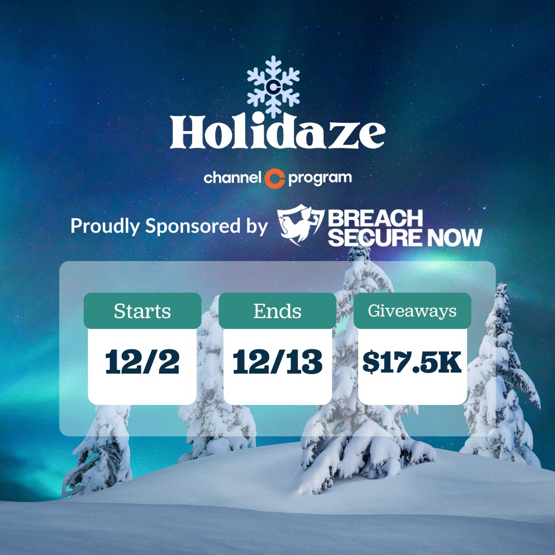 ⛄️ Holidaze is happening! We’ve teamed up with Channel Program for a 10-day giveaway event! 🎉 ! You only have until December 13th so register today! ✅ 
#Holidaze #GiveawaySeason
bit.ly/holidaze2024-B…