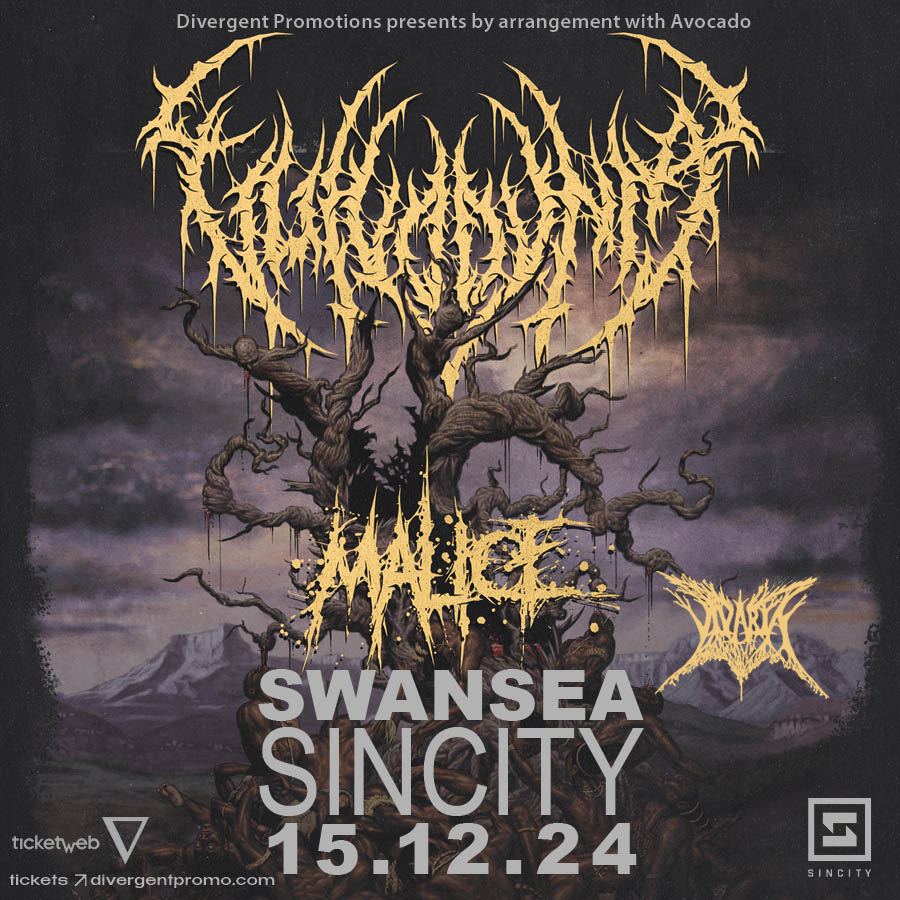 South African deathcore juggernauts Vulvodynia are bringing the chaos to Sin City next week!
Joining them are  Malice and Vivaria making this a triple dose of destruction! 

📆 Sunday 15th December 
⏰ Doors @ 7pm
🎟️ Tickets available on our website - ticketweb.uk/event/vulvodyn…
