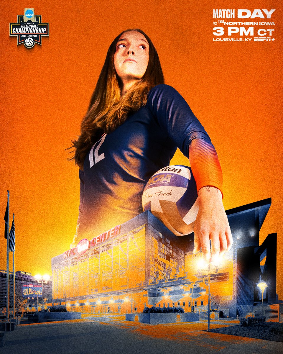 About that time ⏳

🆚 [8] Northern Iowa
📍 KFC Yum! Center, Louisville, Ky.
⏰ 3 p.m. CT
📺 ESPN+

#Illini | #HTTO