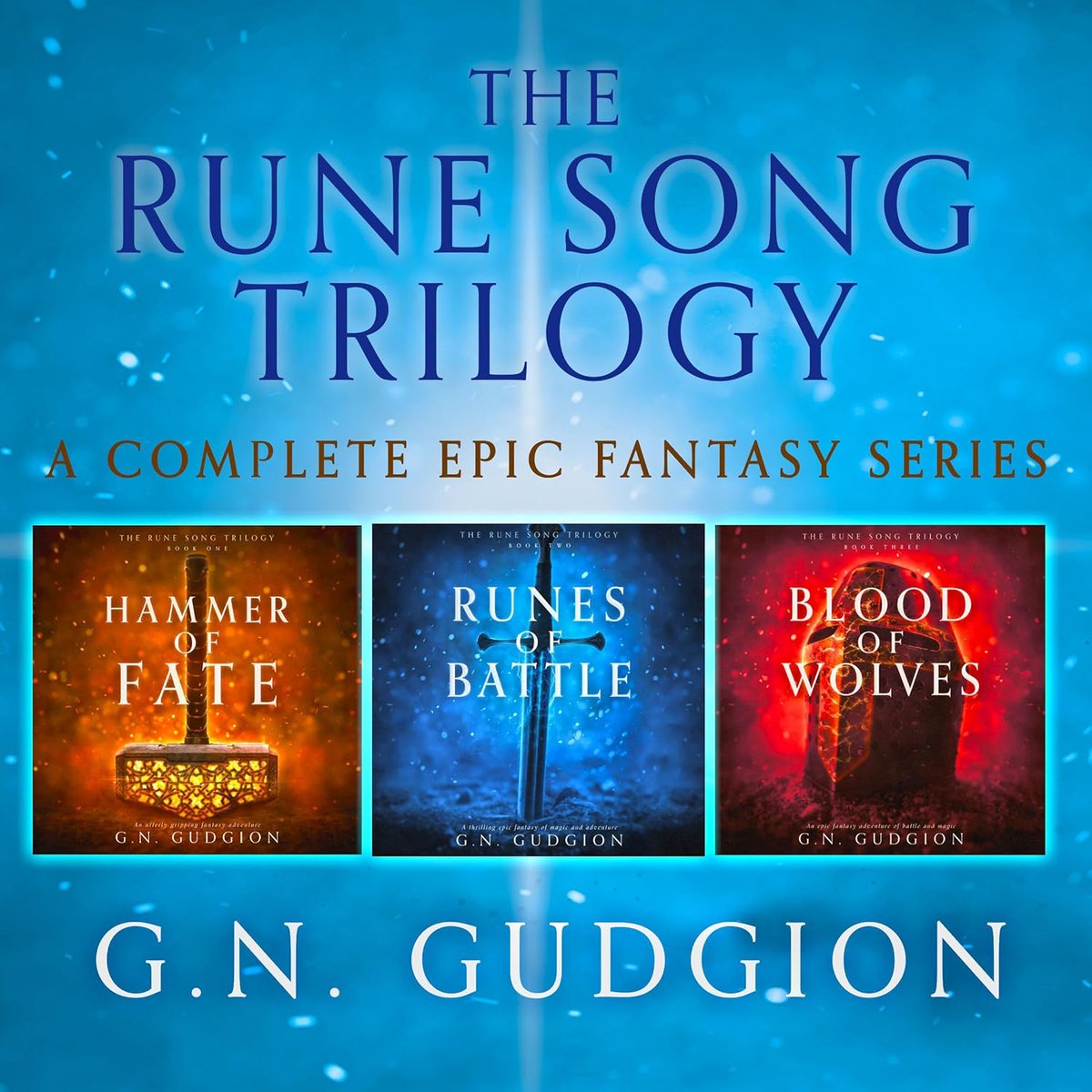 If you love audiobooks, check out <a href="/GeoffreyGudgion/">Geoffrey Gudgion</a>'s THE RUNE SONG TRILOGY boxset which is out now!
 
Book 1: Hammer of Fate
Book 2: Runes of Battle 
Book. 3: Blood of Wolves

UK: ow.ly/WE7e50Umf9h
US: ow.ly/h3Fm50Umf9i

Listen here: ow.ly/NnS150Umf9j