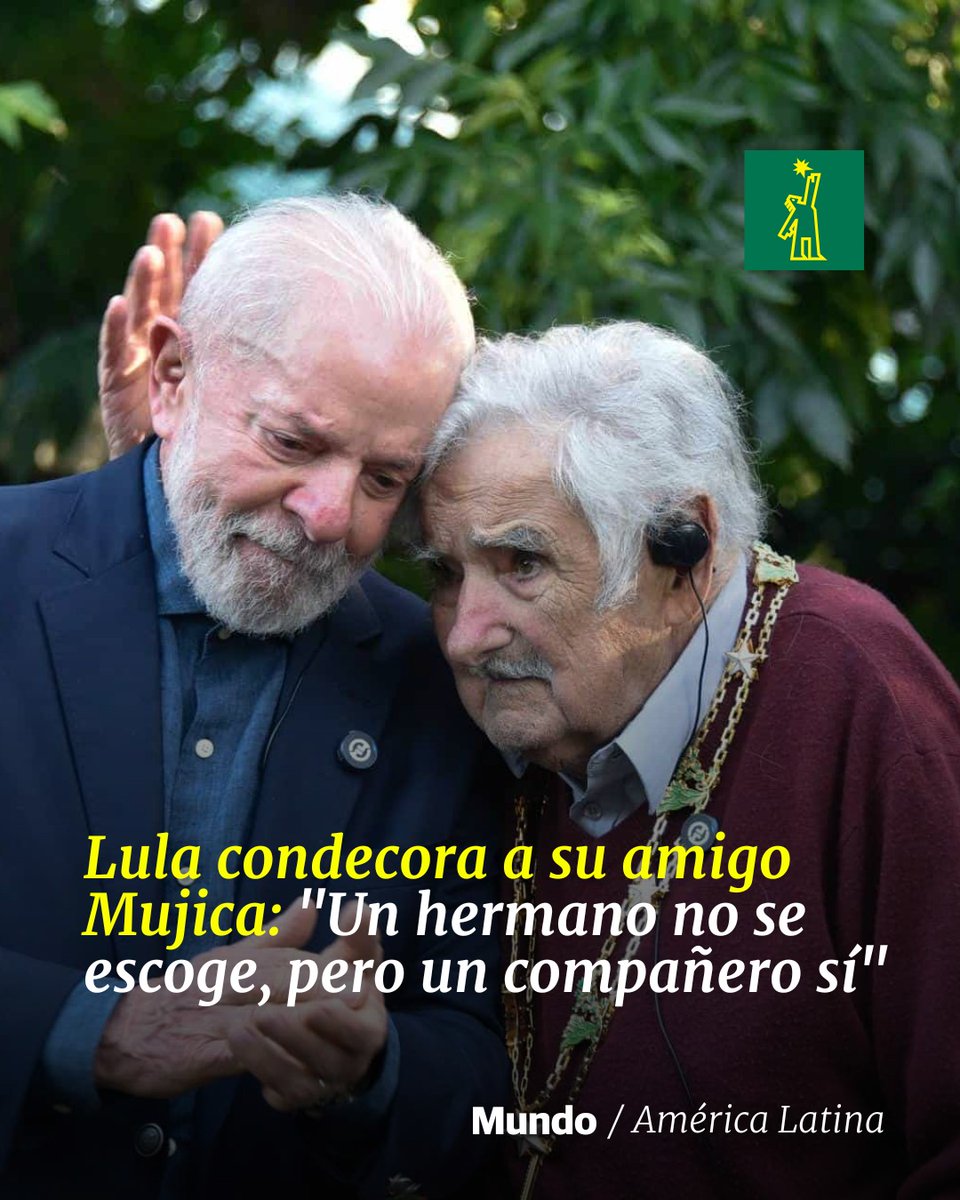 DiarioLibre's tweet photo. | #AméricaLatina | Le entregó el Gran Collar de la Orden Nacional de Cruzeiro do Sul, la máxima orden de Brasil

🔗https://t.co/8Ra1KIfXkc

#DiarioLibre #Brasil #Lula #Mujica #Condecora https://t.co/FAdPdhgux1