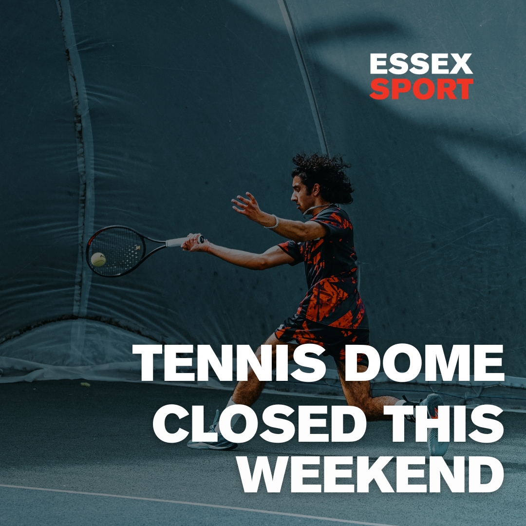 Tennis Dome Closure This Weekend:

Due to storm Darragh &amp; the high winds the Tennis Dome will be closed Saturday 7 December &amp; Sunday 8 December. All bookings and activities during this time are canceled. We apologise for any inconvenience caused.

#EssexSport | #UniversityofEssex