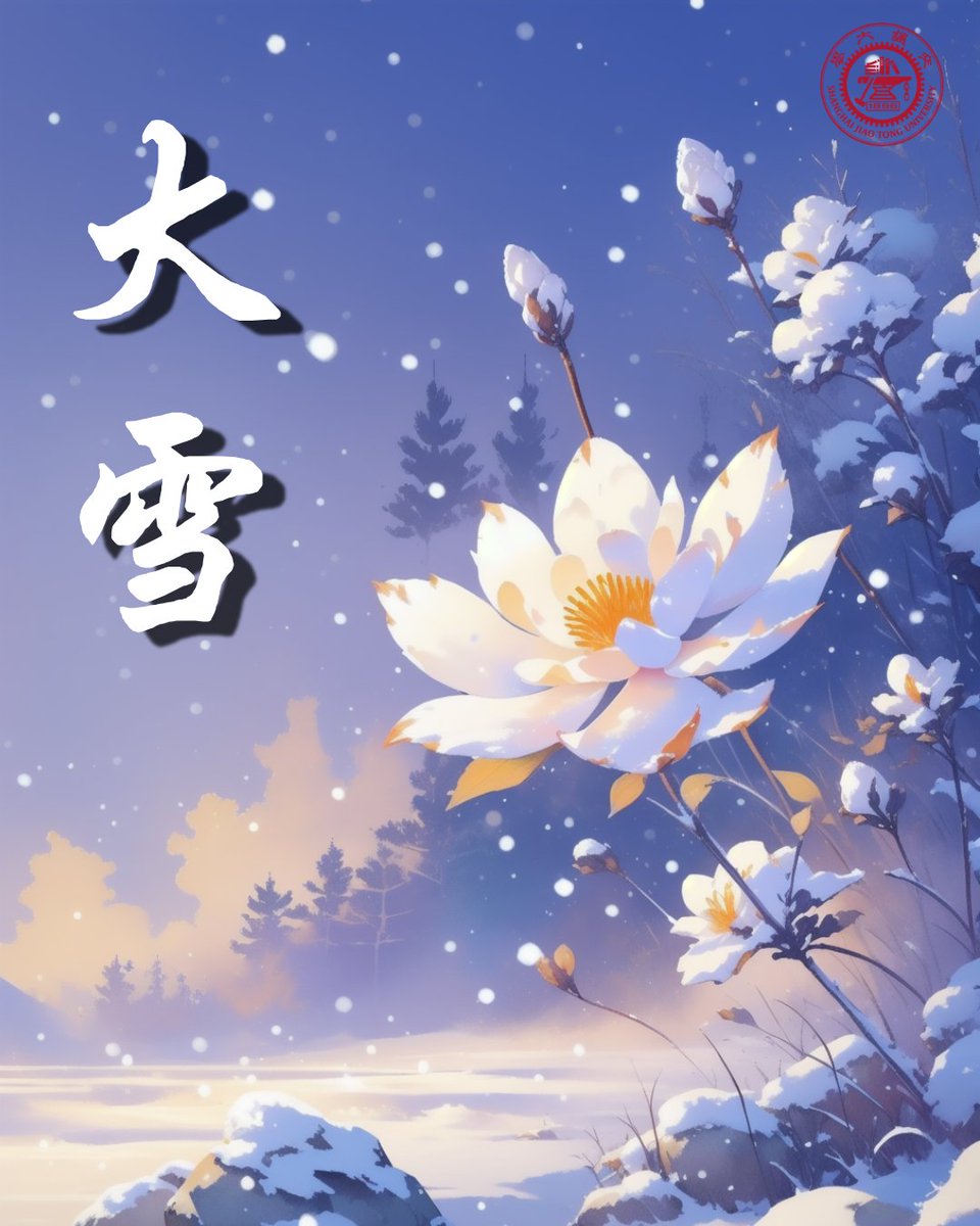 sjtu1896's tweet photo. Big chill alert—大雪 is here! ❄️ Winter’s definitely making its presence felt in Shanghai, even without the snow. Time to layer up, enjoy the cool air, and maybe sneak in a nap under a warm blanket. Stay cozy, #SJTUers! 🌬️✨
#24SolarTerms #Daxue #WinterVibes #Shanghai
*Image AI-generated using Stable Diffusion, created by @aspenchoongg