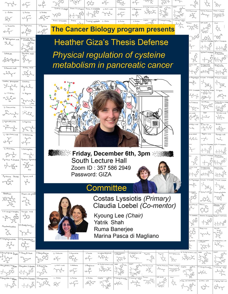 Friends <a href="/umichmedicine/">Michigan Medicine</a>, <a href="/UMich/">University of Michigan</a>: join us today at 3PM for <a href="/HeatherGiza/">Heather Giza</a> PhD defense and to celebrate her many accomplishments!
<a href="/UMRogelCancer/">U-M Rogel Cancer Center</a>, <a href="/UMPhysiology/">UMPhysiology</a>, <a href="/UMICHpancreas/">Rogel and Blondy Center for Pancreatic Cancer</a>, <a href="/ClaudiaLoebel/">Loebel Lab</a>