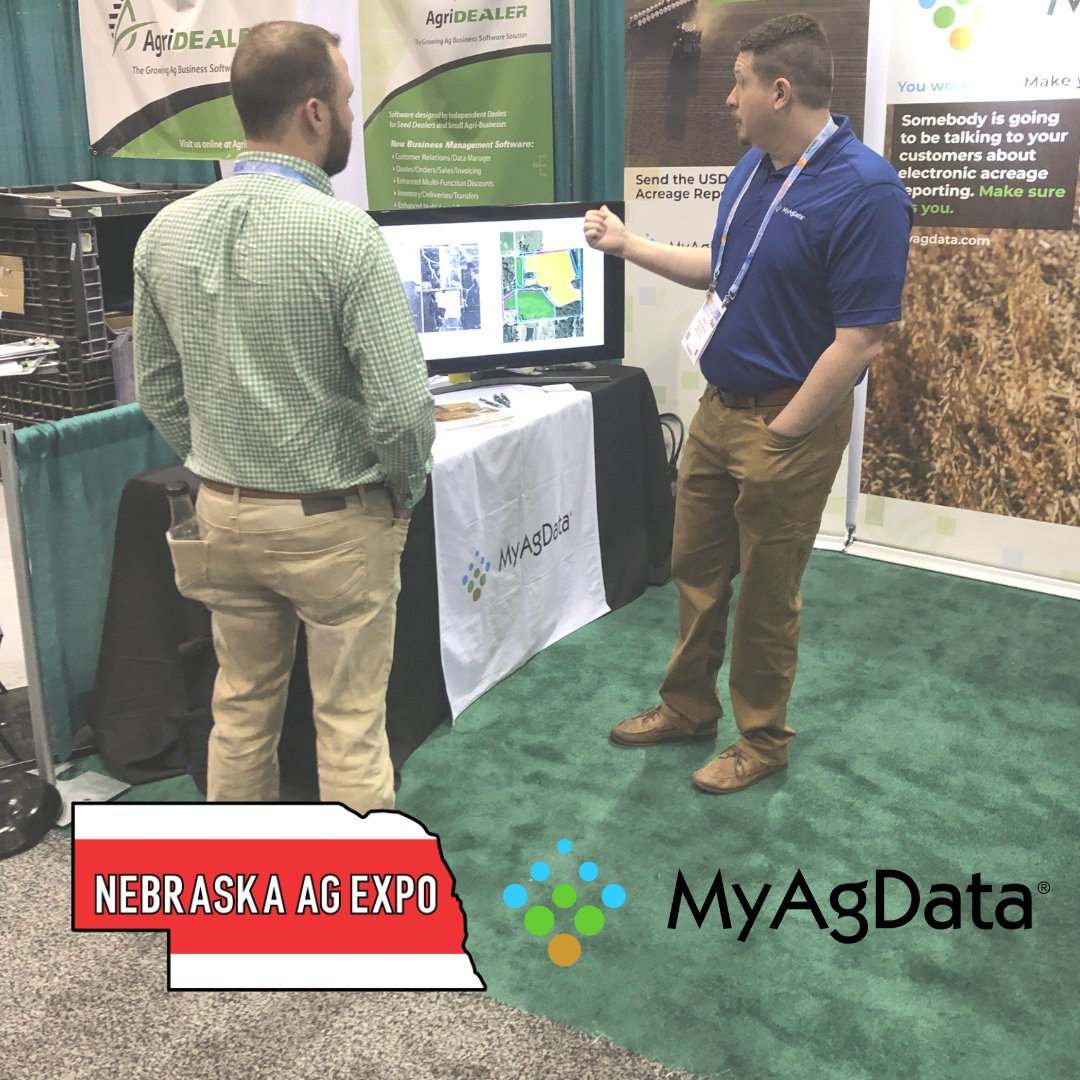 MyAgData's tweet image. Join us next week at the Nebraska Ag Expo!! Stop in at Booth 3136 - Learn how MyAgData can save you time, save money and maximize your efficiency by seamless electronic reports! Creating accuracy and compliance with both RMA and FSA. 

#NEAgExpo #AgTech #MyAgData