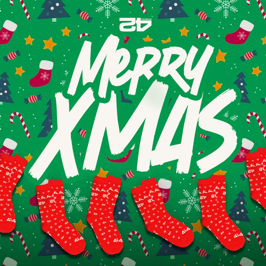 🎄Xmas Giveaway 🎄Xo Xo Xo 🎅
You'll get a pair of Xmas socks with the new logo! RARE! 😍 + 10 Fast Buds seed of your choice!
You know the rules:
• Follow fast_buds • Tag 3 friends  • Like + Retweet
GOOOD LUCK!