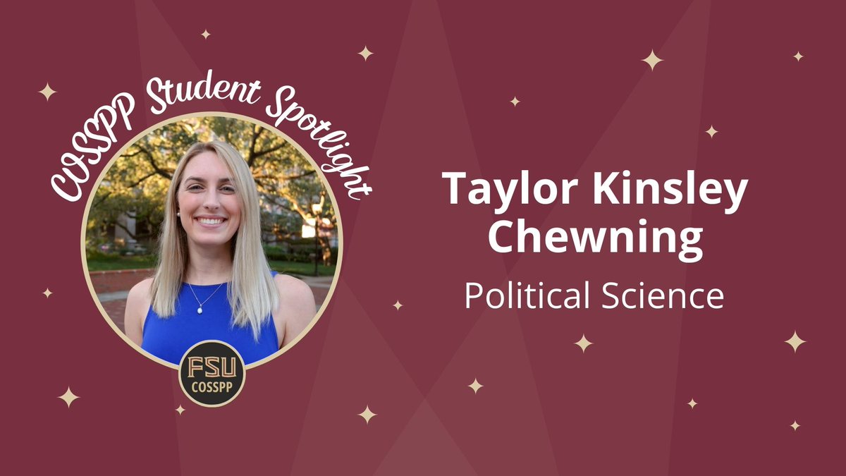 FSU College of Social Sciences and Public Policy (@fsucosspp) on Twitter photo Taylor Kinsley Chewning – a Ph.D. candidate in Political Science – accepted a position as a tenure-track Assistant Professor at the University of Tennessee.
To read more, visit the link in our bio (COSSPP News)!
<a href="/FSUPoliSci/">FSU Department of Political Science</a> Taylor Kinsley Chewning – a Ph.D. candidate in Political Science – accepted a position as a tenure-track Assistant Professor at the University of Tennessee.
To read more, visit the link in our bio (COSSPP News)!
<a href="/FSUPoliSci/">FSU Department of Political Science</a>