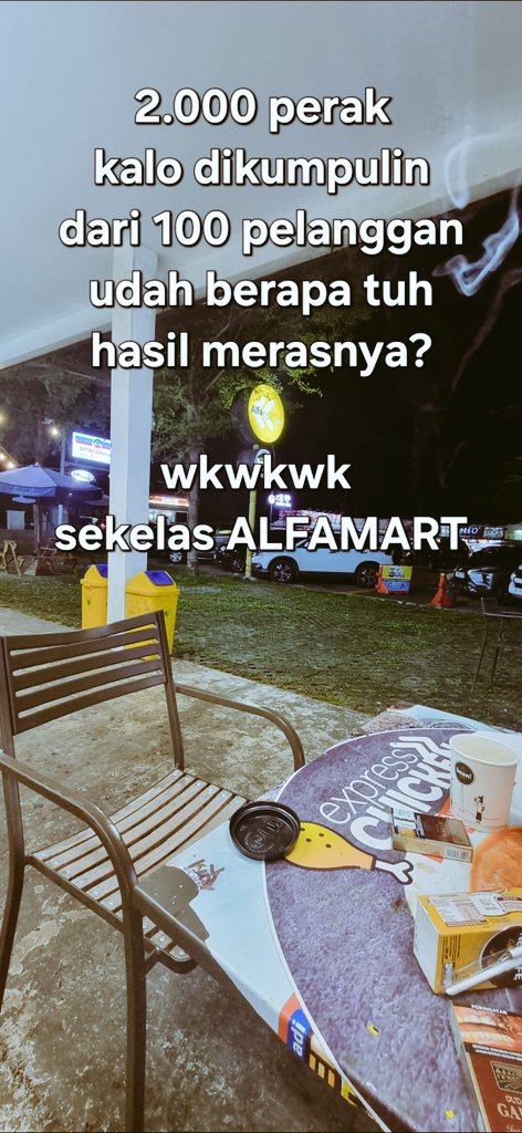 clandestine1303's tweet photo. @alfamart HEH ALFANYET! LU MAU BANGKRUT YA? 2.000 PERAK LU KAGA NYEDIAIN? MISKIN AMAT LU, TAU GITU BELANJA KE RITEL SEBELAH AJA! MODAL DONG RECEH, JANGAN PERAS PELANGGAN SURUH BELI BARANG YANG DIA GA MAU BELI. KALO DIKUMPULIN BISA MILYARAN ! (KM. 88 A CIPULARANG) https://t.co/3nEMZkG8Y2