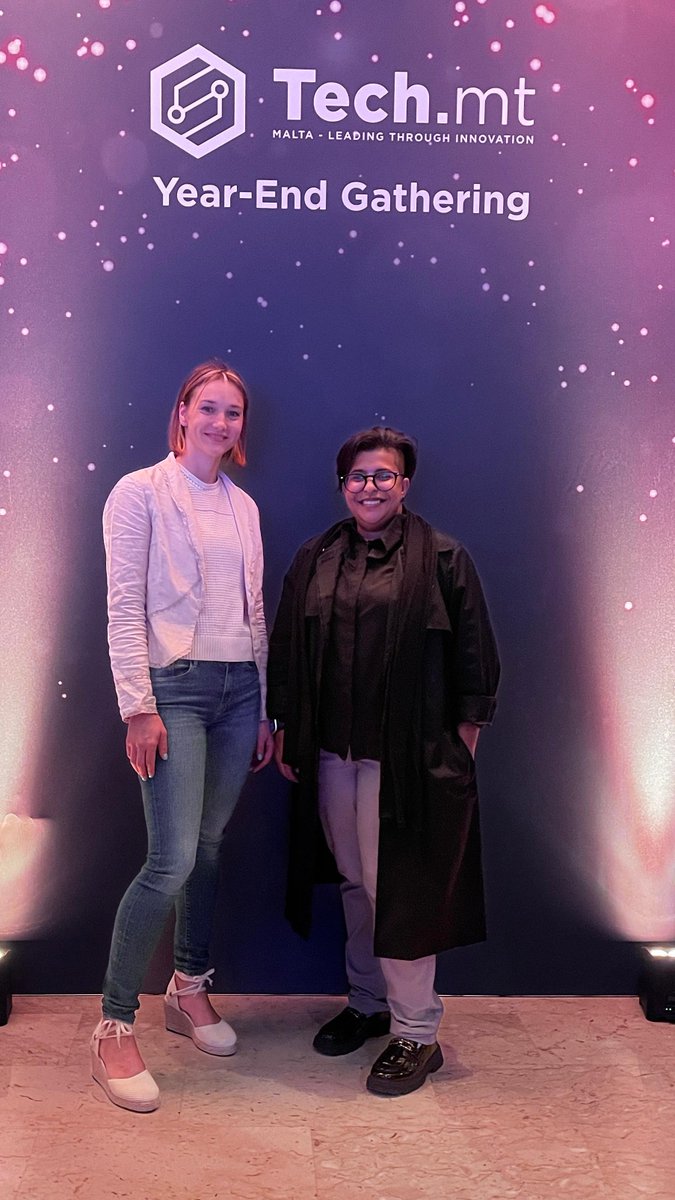 meetbee's tweet photo. Country Director Tai-lee Moody and Tami Lauer from our Operations and Logistics team in Malta attended the @TechmtMalta year-end gathering this week.

It was an evening of networking and celebration. It also was an opportunity to discuss what MeetBee does to other members. https://t.co/ET4n6HgU6x