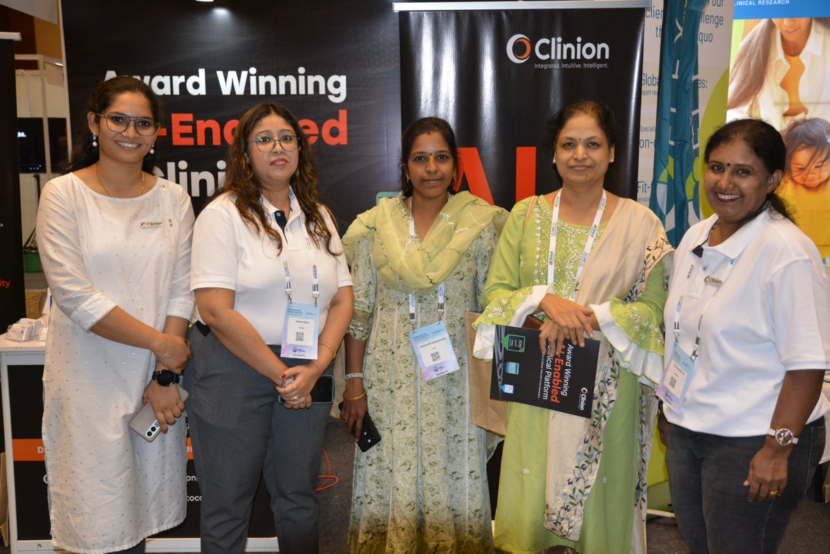 clinion's tweet photo. What an incredible Day 1 at SCDM 2024 India! The Clinion team connected with inspiring people and showcased AI-powered innovations like CDASH coding, Dynamic Reporting, chatbots, and more. Visit Booth #3 for insights!

#SCDM24 #SCDMIndia #AIinClinicalTrials #ClinionInnovation https://t.co/elbx4zBrCf