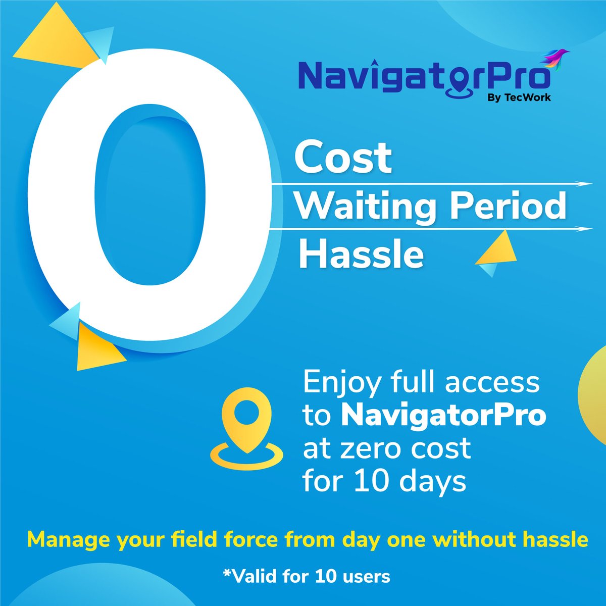 NavigatorPr0's tweet image. Experience NavigatorPro for free for 10 days and see how easy it is to manage your field force from day one. Enjoy full access with no cost for up to 10 users. Streamline your operations and improve efficiency—start today! shorturl.at/mXg3b 

#fieldtrackingsoftware