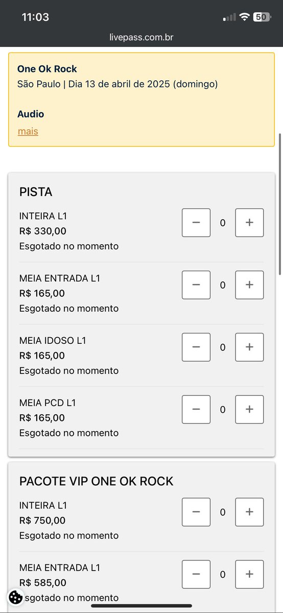 QUEM DIRIA QUE COLOCAR NO ONE OK ROCK NA  _A U D I O_  IA FAZER O SITE CAIR E ESGOTAR OS INGRESSOS EM 2(DOIS) MINUTOS