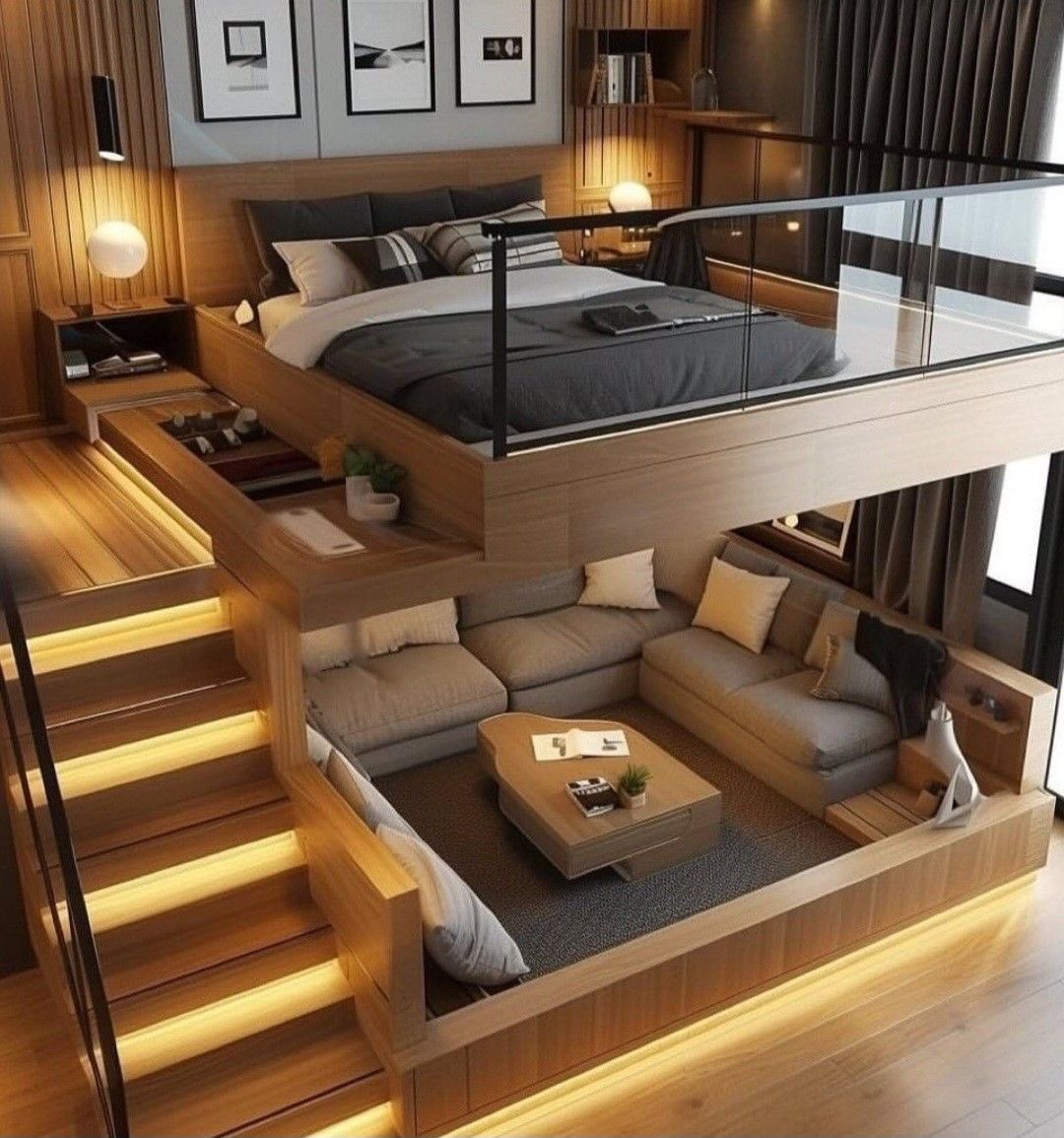 Modern loft apartment.