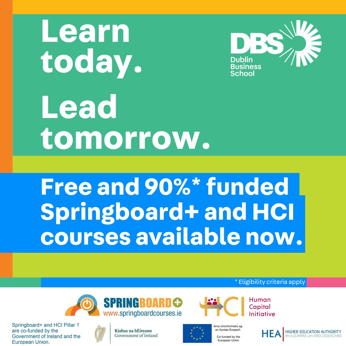 Take the next step in your career with Springboard+ and HCI courses starting March 2025.

➡️ Free and 90%* funded
➡️ Full and part-time courses

Limited places available, apply now through springboardcourses.ie

* Eligibility criteria apply.

#springboardcourses #HCIPillar1